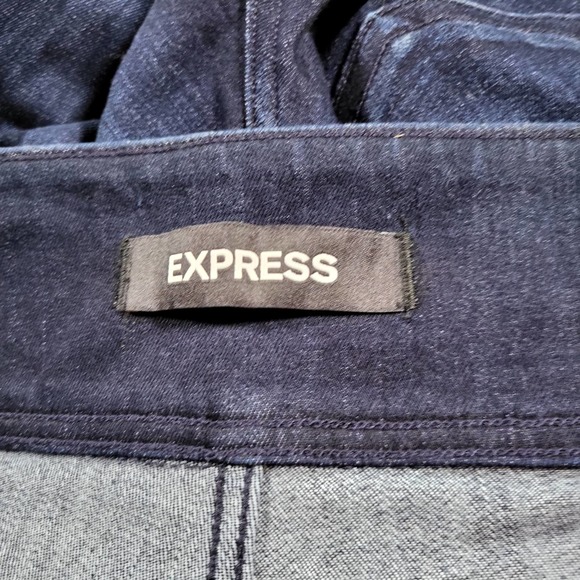 Express Denim Legging High Rise Women 18R Tie Front Side Zip Ankle Zip Jeans - Picture 5 of 11